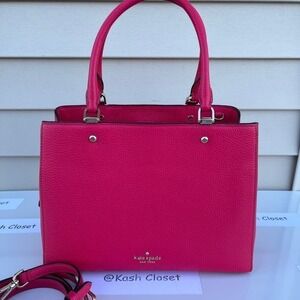 Kate Spade satchel purse leila medium triple compartment Bright Rose